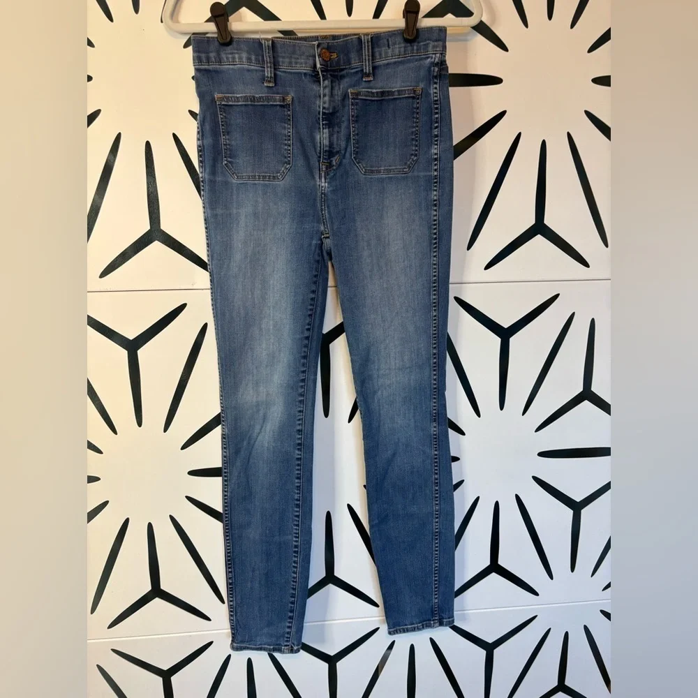 Madewell High-Waisted Sailor Jeans – Square Front Pockets – Skinny – Size 28